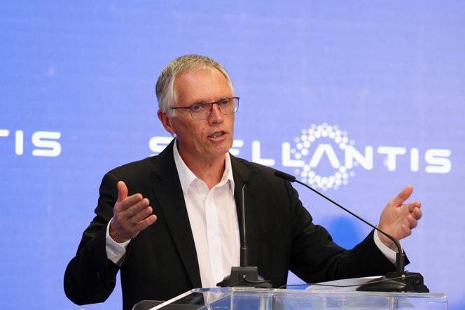 Carlos Tavares, PDG de Stellantis, à Kragujevac (Serbie), le 22 juillet 2024.