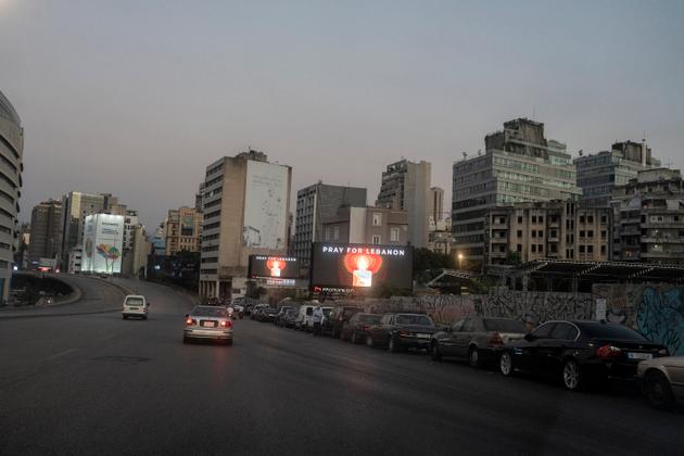 Dans les rues de Beyrouth, des panneaux publicitaires invitent à « Prier pour le Liban », le 28 septembre 2024. 