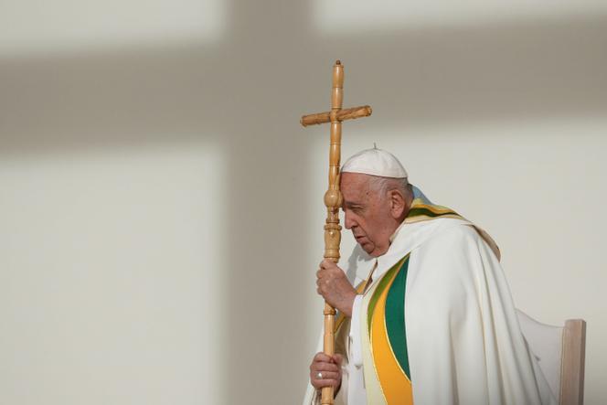 Le pape François, lors d'une messe donnée au stade Roi Baudouin à Bruxelles, le 29 septembre 2024.