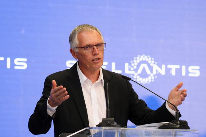 Stellantis CEO Carlos Tavares speaks during a ceremony as Stellantis launches the production of Fiat Panda in Kragujevac, Serbia, July 22, 2024. 