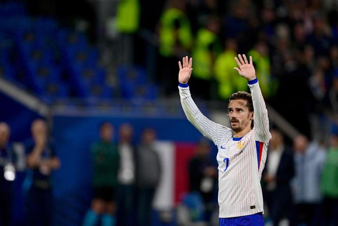 Antoine Griezmann à l’issue de son dernier match avec l’équipe de France, face à la Belgique, le 9 septembre 2024, à Décines-Charpieu (Rhône).