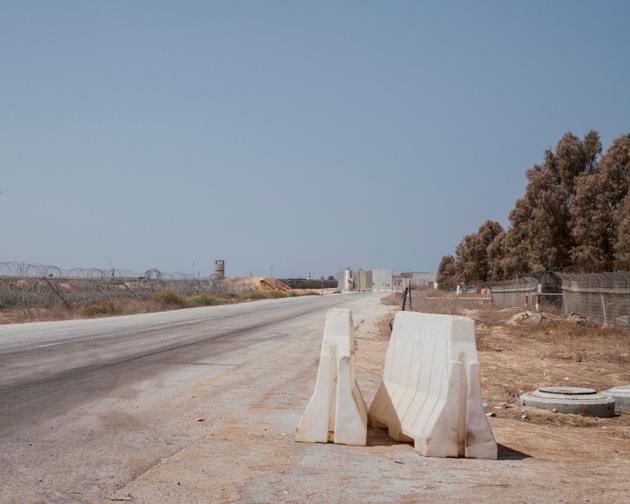 Kerem Shalom checkpoint, between Israel and Gaza, on the border with Egypt. On the left, an Egyptian tower. September 10, 2024.
