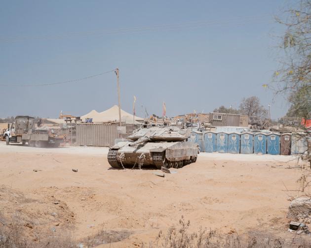 Israeli army military base at Kerem Shalom, September 10, 2024.