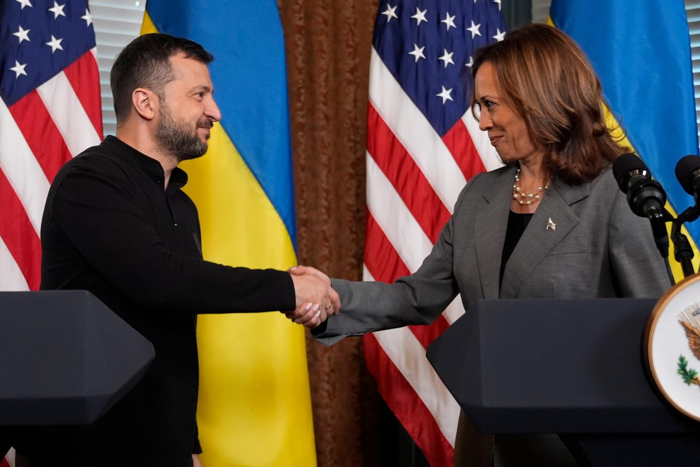 Harris says she would not meet Putin for peace talks if Ukraine wasn't represented