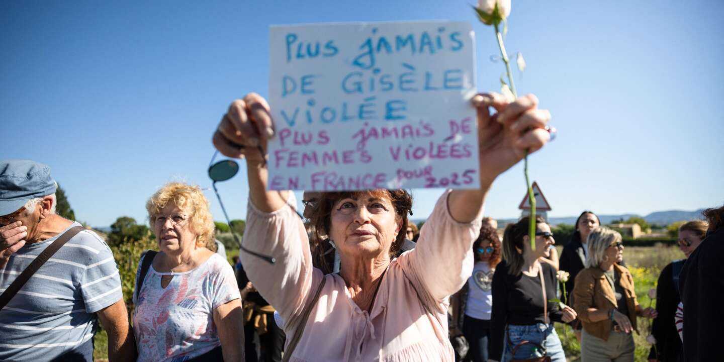 Mazan : plusieurs centaines de personnes à la marche silencieuse en soutien à Gisèle Pelicot