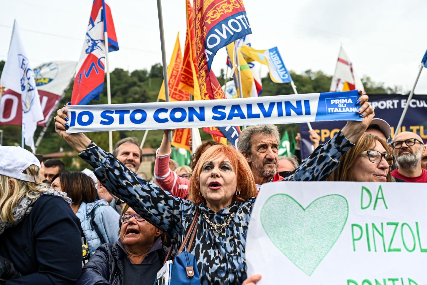 Europe's radical rights celebrate at League party rally in Italy