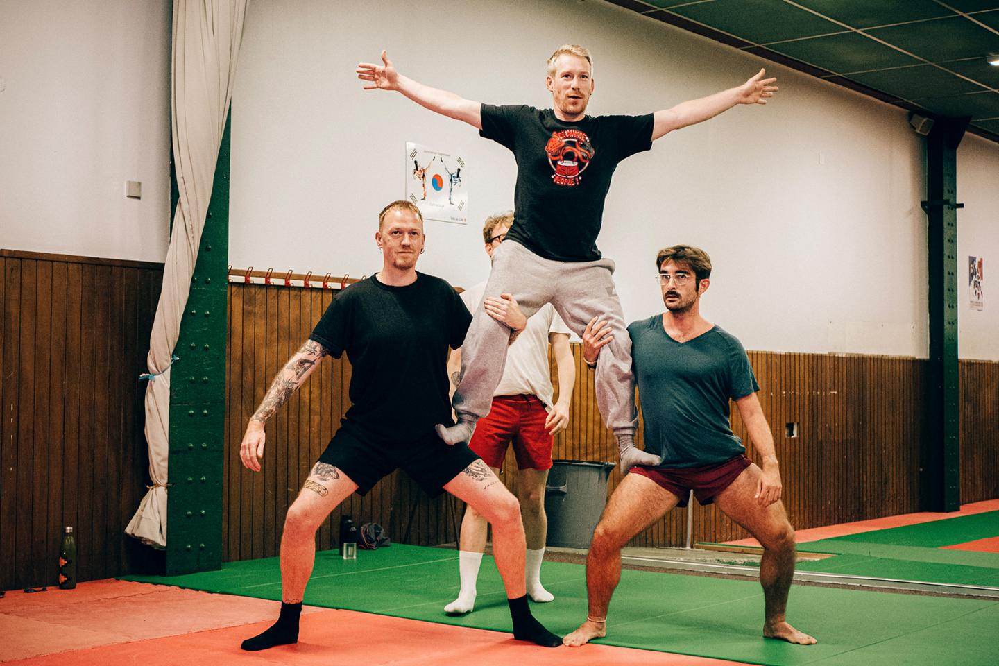 In northern France, male cheerleaders taunt sexism with pompoms