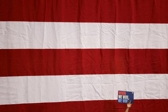 Lors du meeting de soutien à Kamala Harris auquel participe Barack Obama, à Pittsburgh (Etat de Pennsylvanie), le 10 octobre 2024.