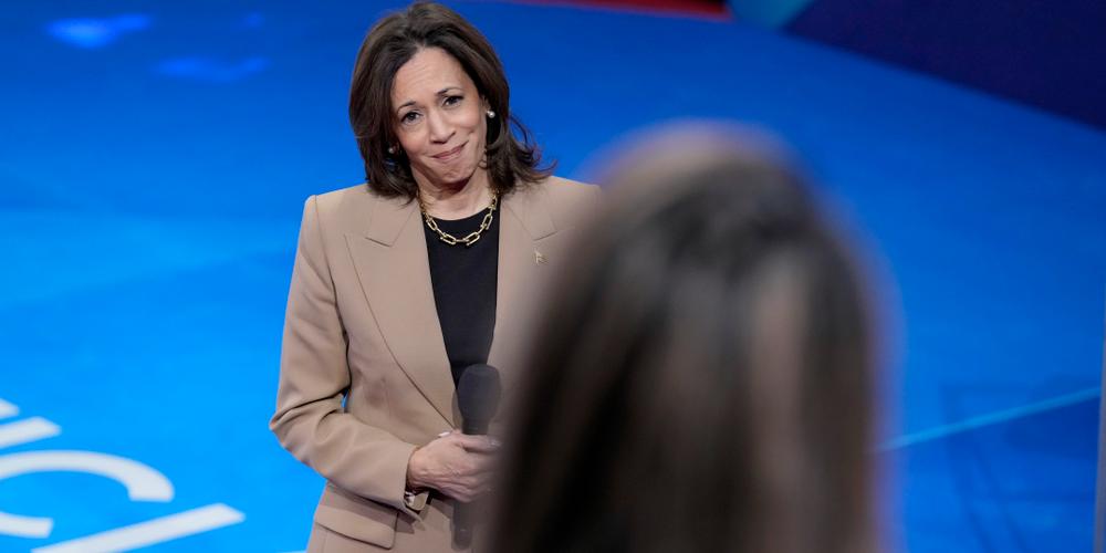 Kamala Harris, lors d’une réunion publique organisée par Univision, à l’université de Nevada, à Las Vegas, le 10 octobre 2024.
