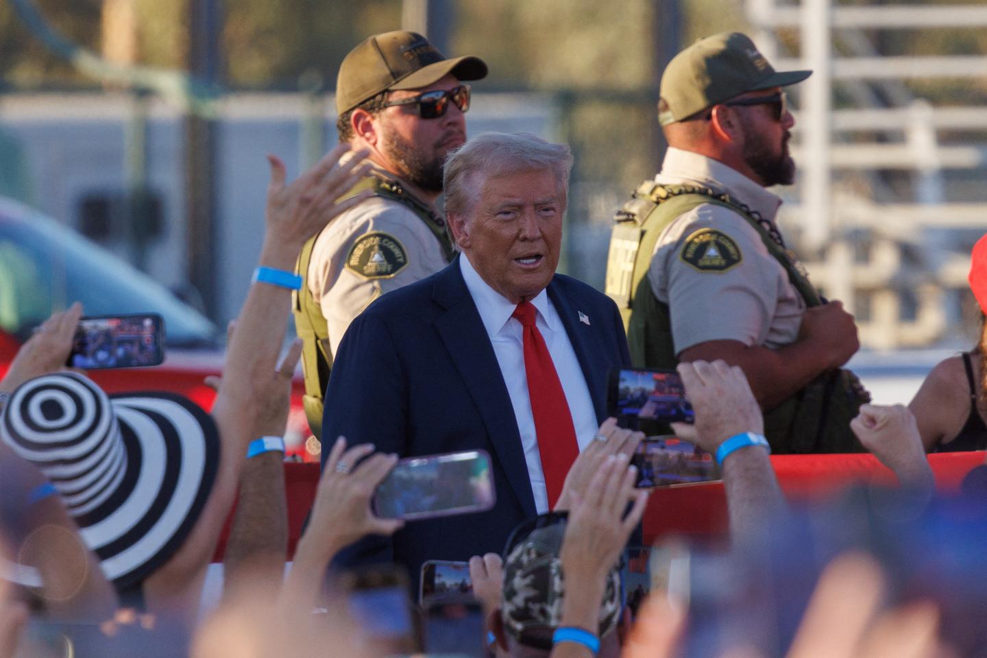 Armed man arrested near Trump rally in California