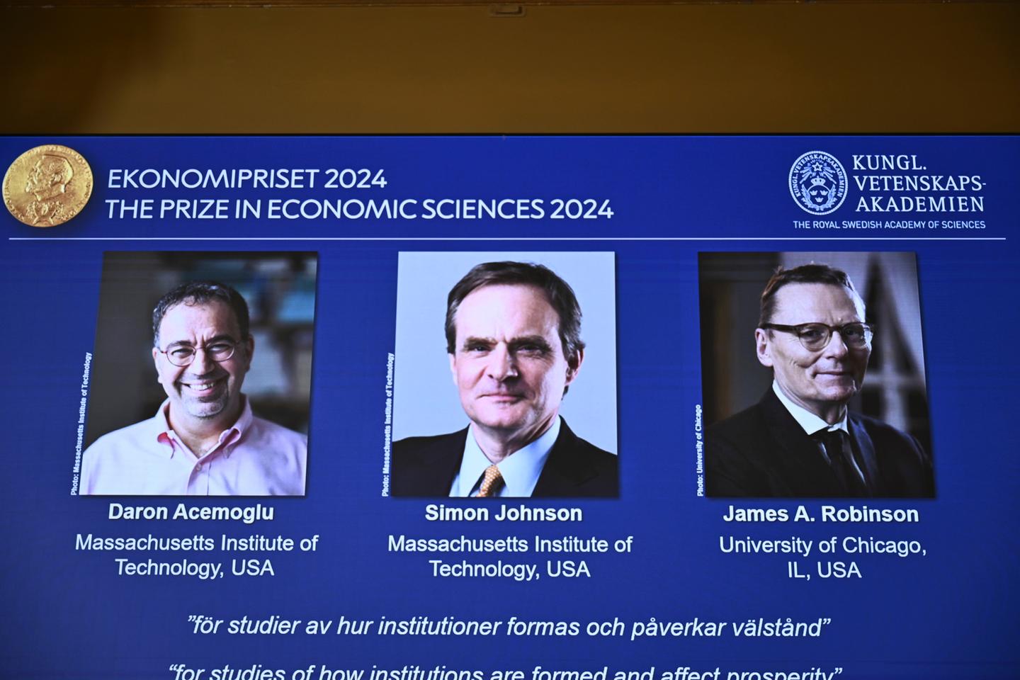 Prix nobel d’économie 2024 « les trois lauréats ont fait appel à l’histoire sans s’apercevoir qu’elle entrait souvent en contradiction avec leurs théo