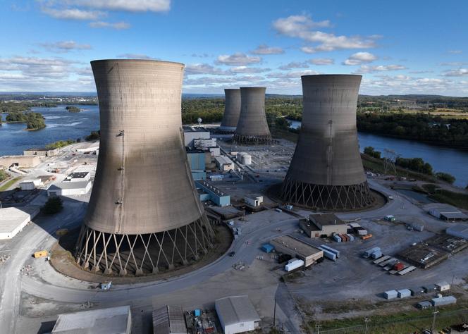 La centrale nucléaire de Three Mile Island, fermée, à Middletown (Pennsylvanie, Etats-Unis), le 10 octobre 2024.