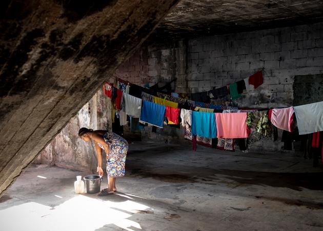 In a makeshift camp in Hazmieh, a southern suburb of Beirut, on October 15, 2024.