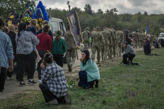 The day of the funeral of Lieutenant-Colonel Ihor Hryb, Kryve Ozero, Mykolaiv region, Ukraine, October 5, 2024