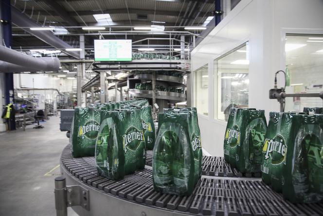 A fábrica de engarrafamento de água mineral Perrier (grupo Nestlé Waters France) em Vergèze (Gard), 1º de fevereiro de 2019.