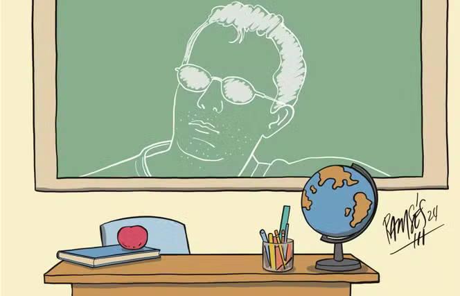 Dessin paru en « une » du « Monde », daté du 16 octobre 2024, signé par le dessinateur cubain Ramsès.
