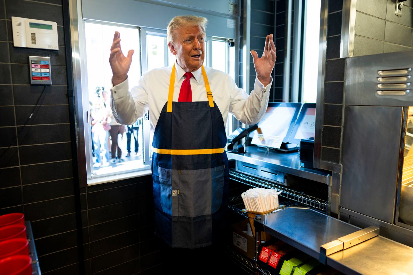 With 16 days until Election Day, Harris urges Black churchgoers to vote in Georgia while Trump visits a fast-food