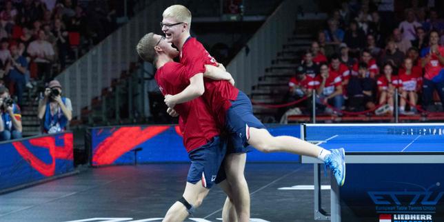 Alexis et Félix Lebrun, intouchables, sacrés champions d’Europe de tennis de table en double thumbnail
