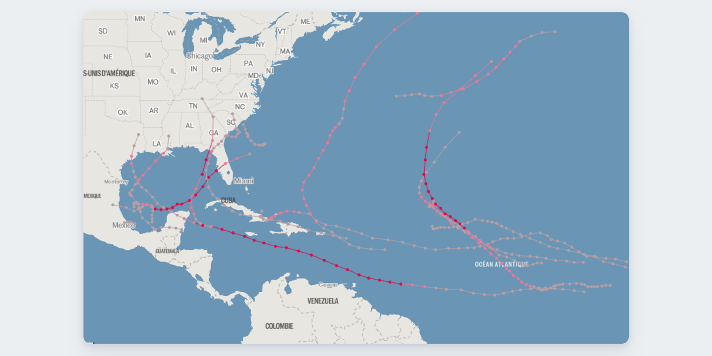 Deux graphiques qui témoignent d’une saison cyclonique 2024 peu