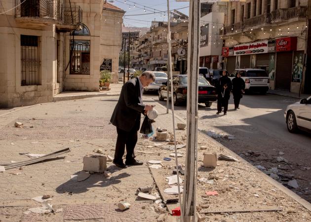 After an Israeli strike near the market in downtown Baalbek, Lebanon, October 22, 2024.