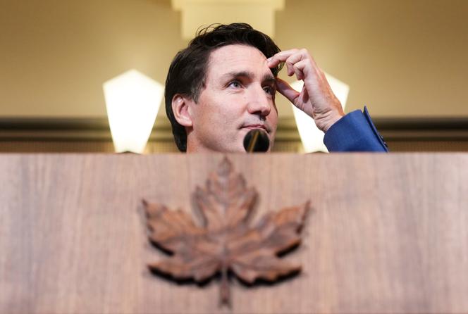 O primeiro-ministro canadense, Justin Trudeau, dá uma entrevista coletiva em Ottawa em 24 de outubro de 2024.