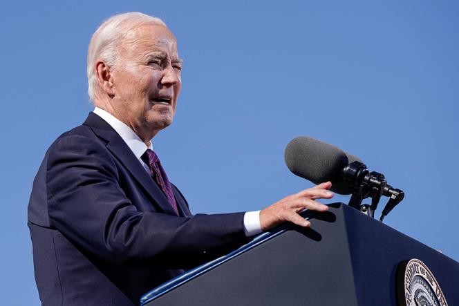 Le président des Etats-Unis, Joe Biden, dans la réserve amérindienne de Gila River, en Arizona, vendredi 25 octobre 2024.