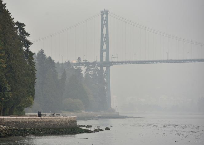 Le parc Stanley et le pont Lions Gate, le 17 septembre 2020, à Vancouver, au Canada.