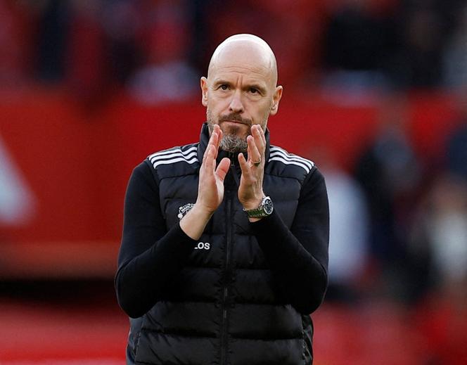 Erik ten Hag durante a partida entre Manchester United e Brentford em 19 de outubro de 2024 em Manchester (Reino Unido).