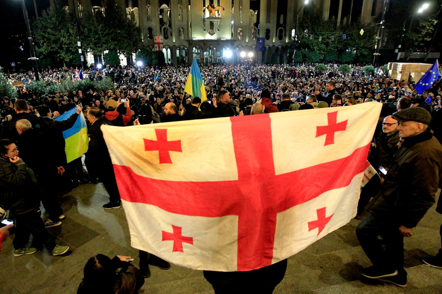 Georgians protest contested election results