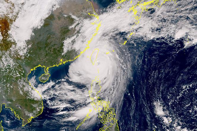 Le typhon Kong-rey approchant de Taïwan sur une image satellite fournies par l’agence météorologique japonaise.
