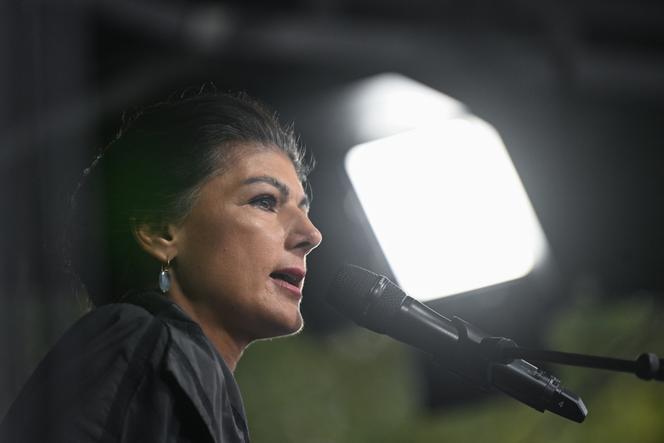 Sahra Wagenknecht, parte da Sahra Wagenknecht Alliance (BSW), em Berlim, 3 de outubro de 2024.