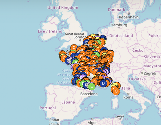 O mapa dos “casos arquivados”, no site da Associação de Atendimento às Vítimas de Casos Não Resolvidos, 3 de novembro de 2024.