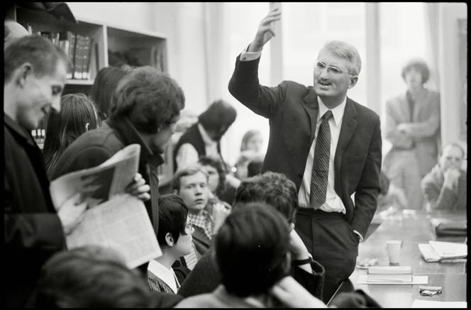 Jürgen Habermas, alors professeur à l’université de Francfort (Allemagne), en janvier 1969.