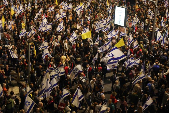 Israelenses protestam contra Benyamin Netanyahu, 6 de novembro de 2024, em Jerusalém.