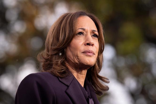 Kamala Harris during her speech the day after the presidential election, at Howard University, Washington, November 6, 2024.