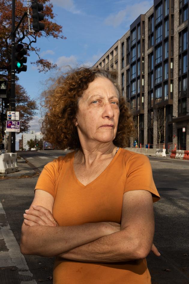Holly Marie, 68, retired from Pennsylvania, who voted for Kamala Harris. Washington, November 7, 2024.