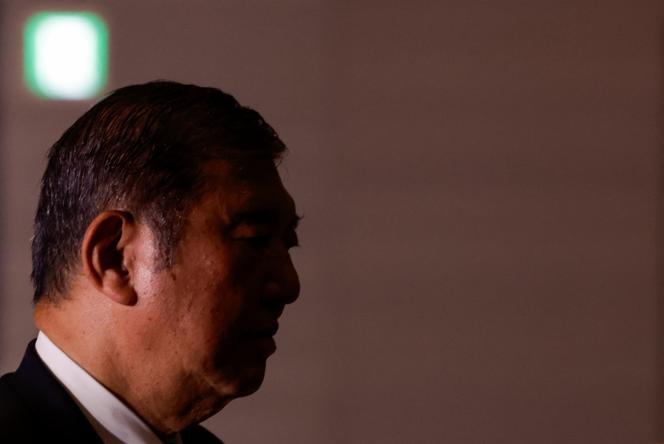 O primeiro-ministro japonês, Shigeru Ishiba, após ser reeleito primeiro-ministro, em Tóquio, Japão, em 11 de novembro de 2024.