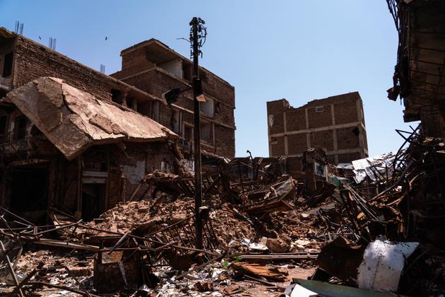 The Omdurman market, destroyed during fighting between the SAF and the RSF on October 25, 2024.