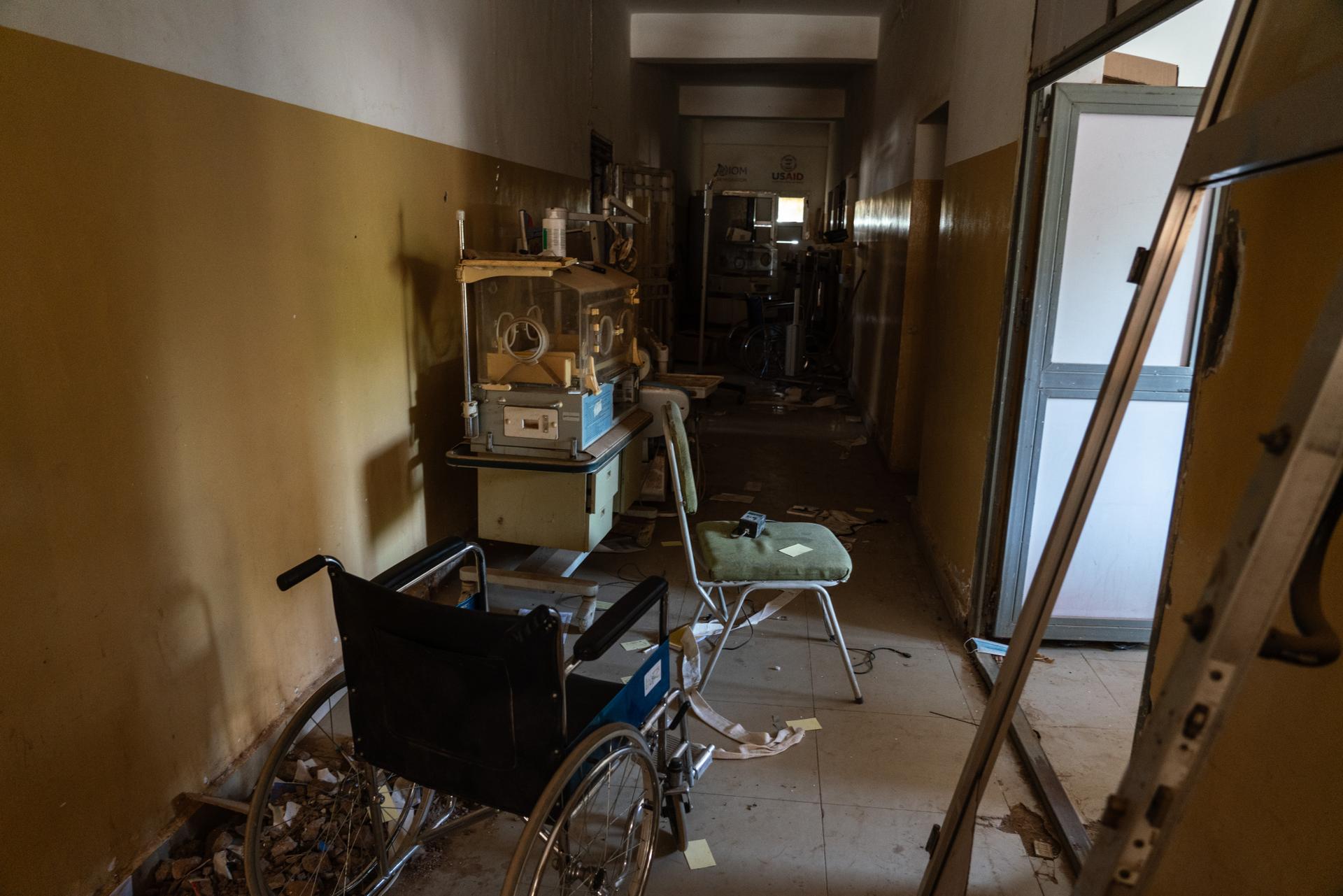 The damaged and looted Al-Shohada Hospital in northern Khartoum, October 27, 2024.