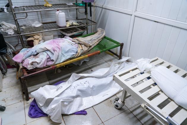 Unidentified bodies in the cold room of Al-Naw Hospital, Omdurman, Sudan, October 29, 2024.