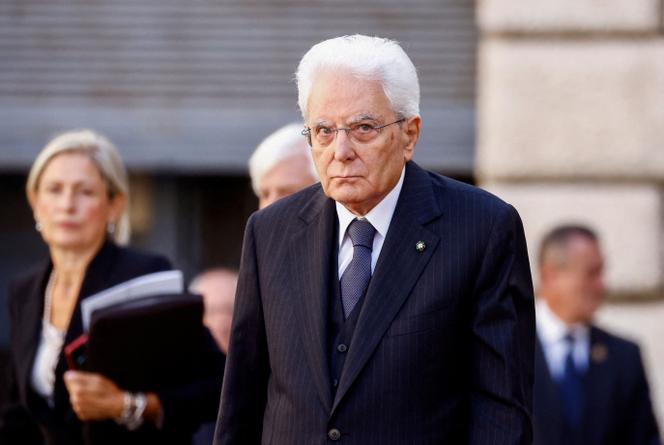 O presidente italiano Sergio Mattarella em Roma em 26 de setembro de 2023. 