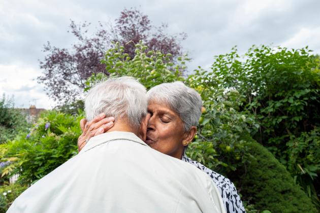 Image from the series "The Lovers", 2022. In London, Marshall and Milly Fernandes, married June 18, 1955.