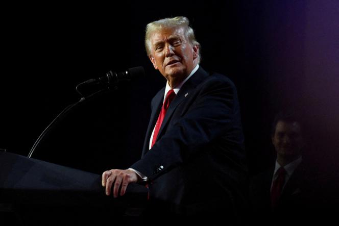 Donald Trump après l’annonce des résultats de la présidentielle américaine, à West Palm Beach, en Floride, le 6 novembre 2024. 