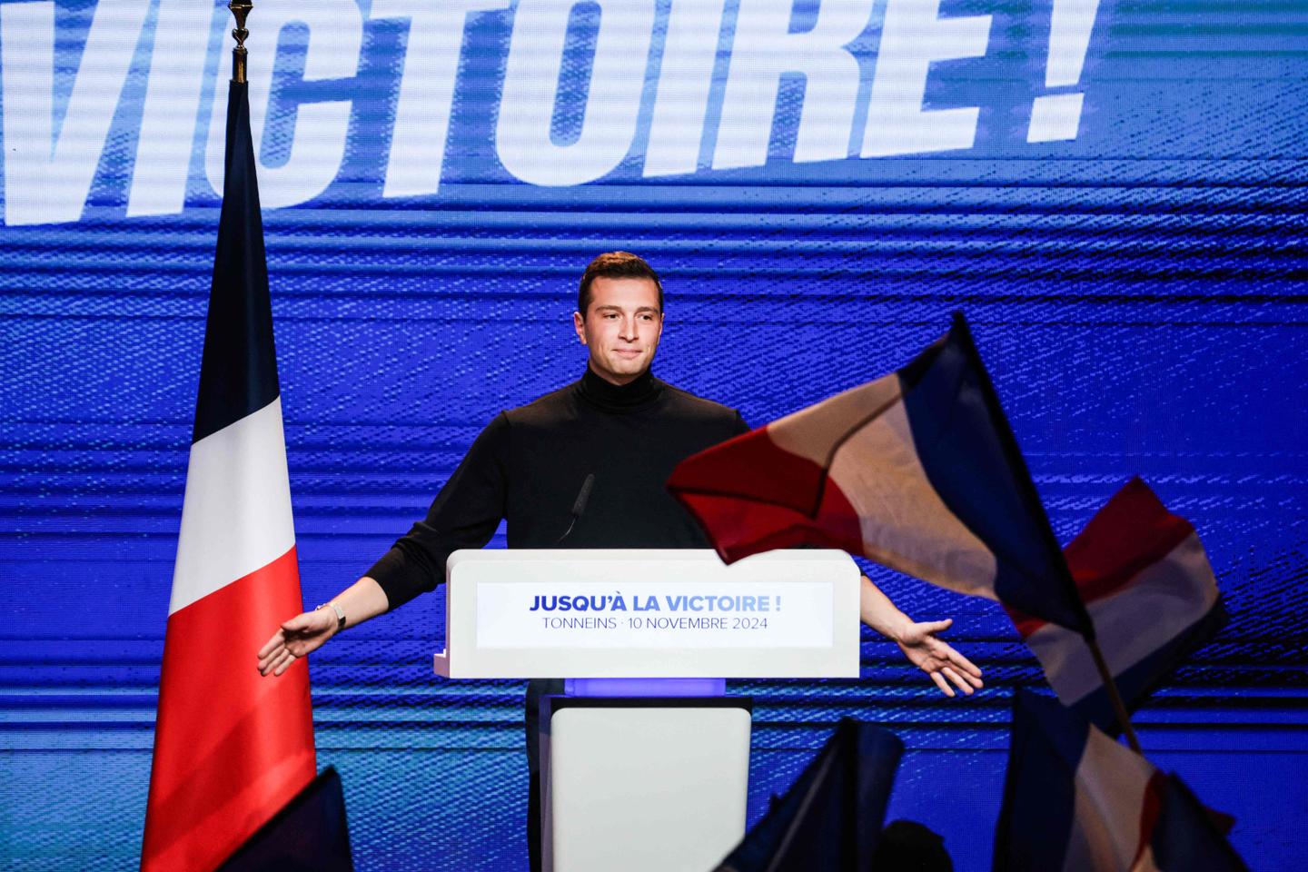 Le Pen's no. 2, gradually taking liberties, relishes in his authority