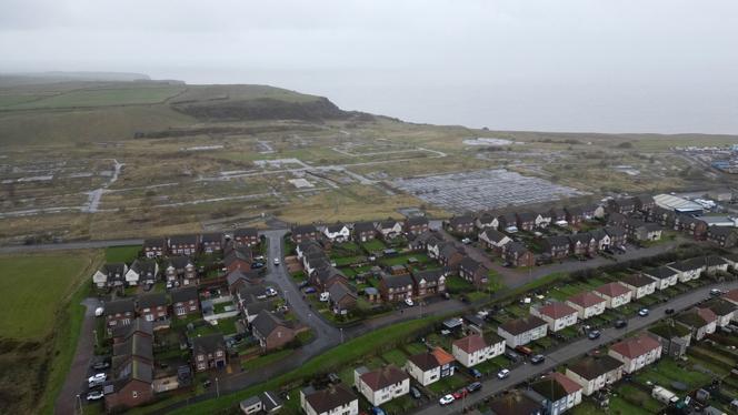 Vista aérea do local onde a West Cumbria Mining iria desenvolver uma mina de carvão, em Whitehaven, Reino Unido, em 8 de dezembro de 2023.