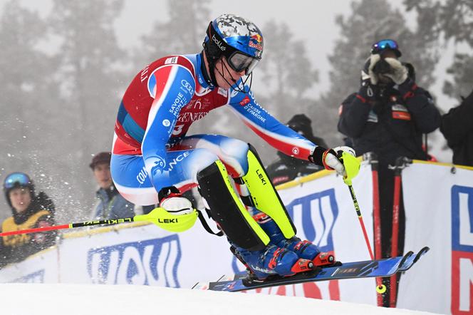 Clément Noël Domingo, 17 de novembro de 2024, durante o slalom de Levi (Finlândia).