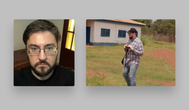 Mikhail Prudnikov, on the left from the dating site Mamba, on the right by Ephrem Ngonzo in the Central African Republic in November 2022