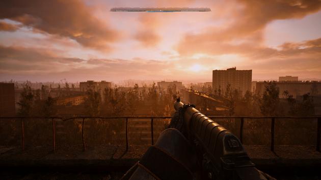 Si les ennemis sont évidemment nombreux dans le jeu, nous sommes plus souvent amenés à tenir en joue des paysages dévastés et crépusculaires.