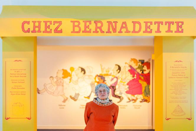 Bernadette Després na exposição “Tom-Tom e Nana” durante o 46º Festival Internacional de Quadrinhos de Angoulême, 23 de janeiro de 2019.
