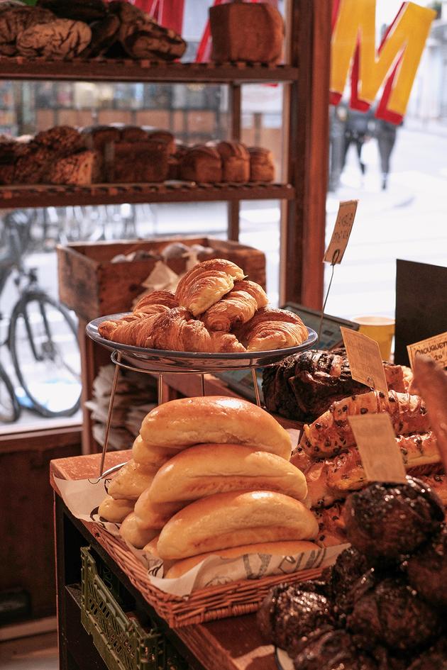 Interior of the bakery on Rue Condorcet, Paris.